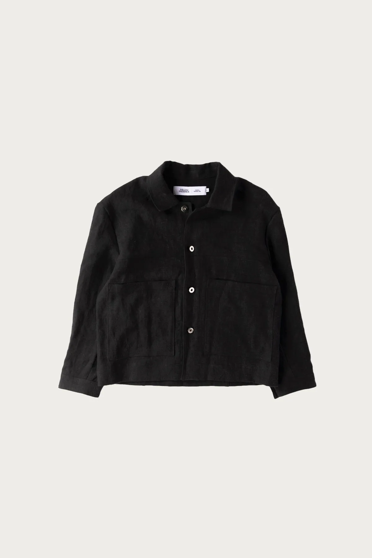 Cafe Jacket - Black Butcher Linen sold by Canoe Club