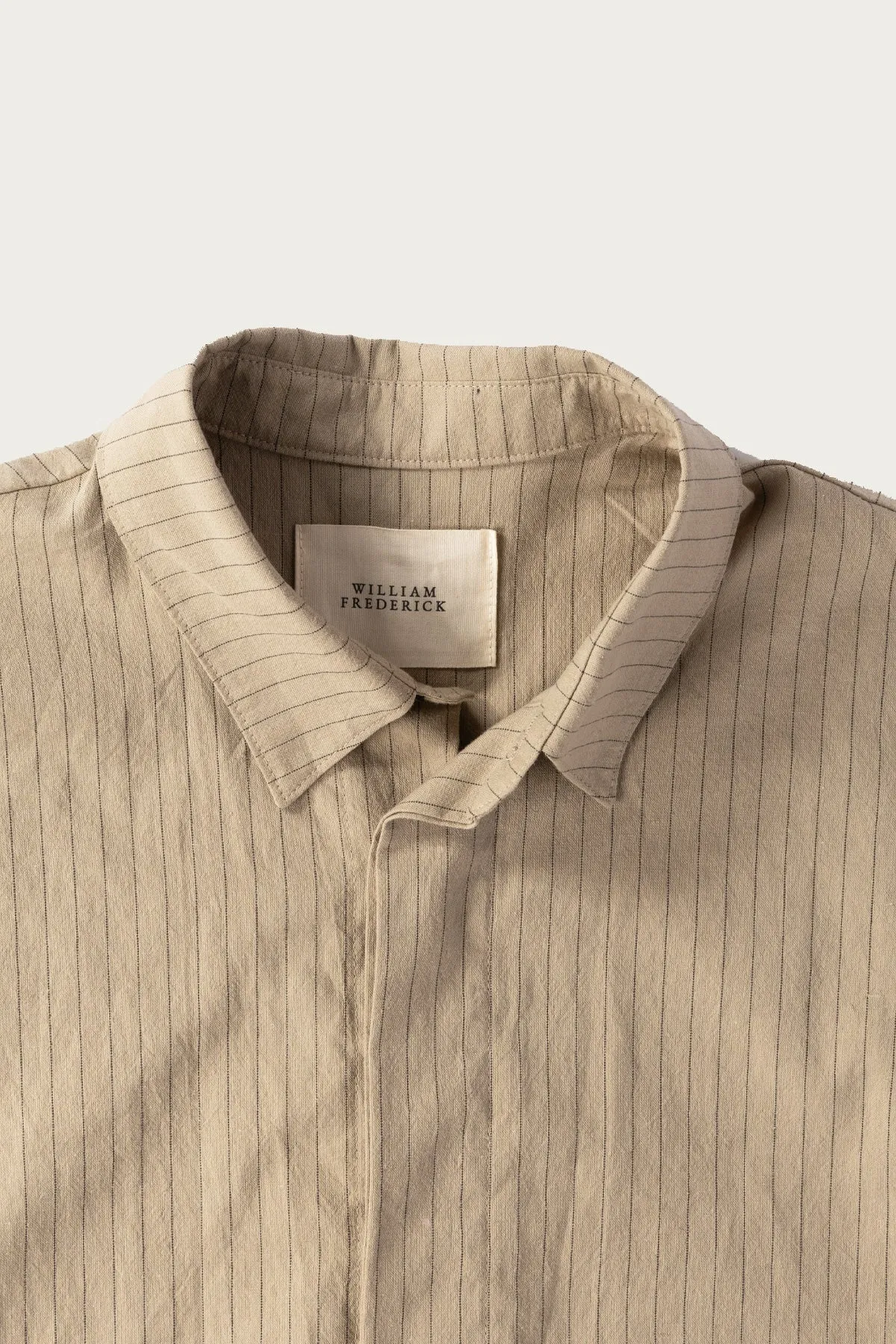 Cafe Shirt - Khaki Stripe sold by Canoe Club product image thumbnail 2