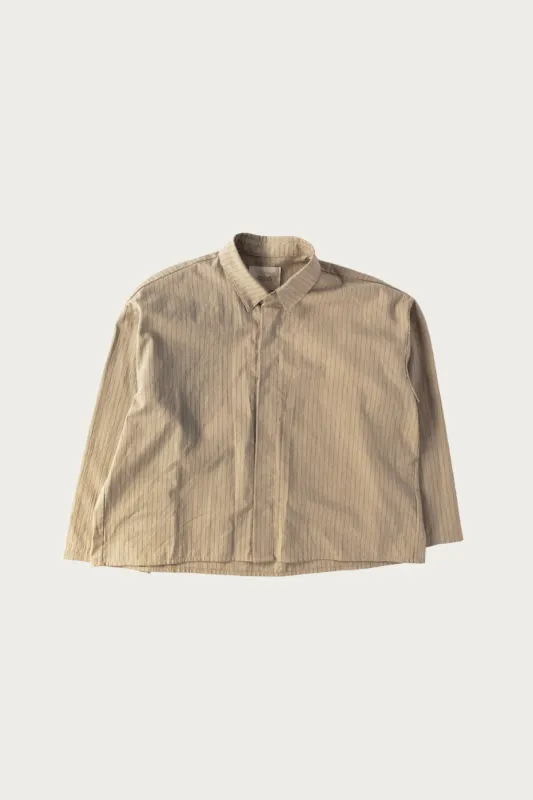 Cafe Shirt - Khaki Stripe made by Canoe Club