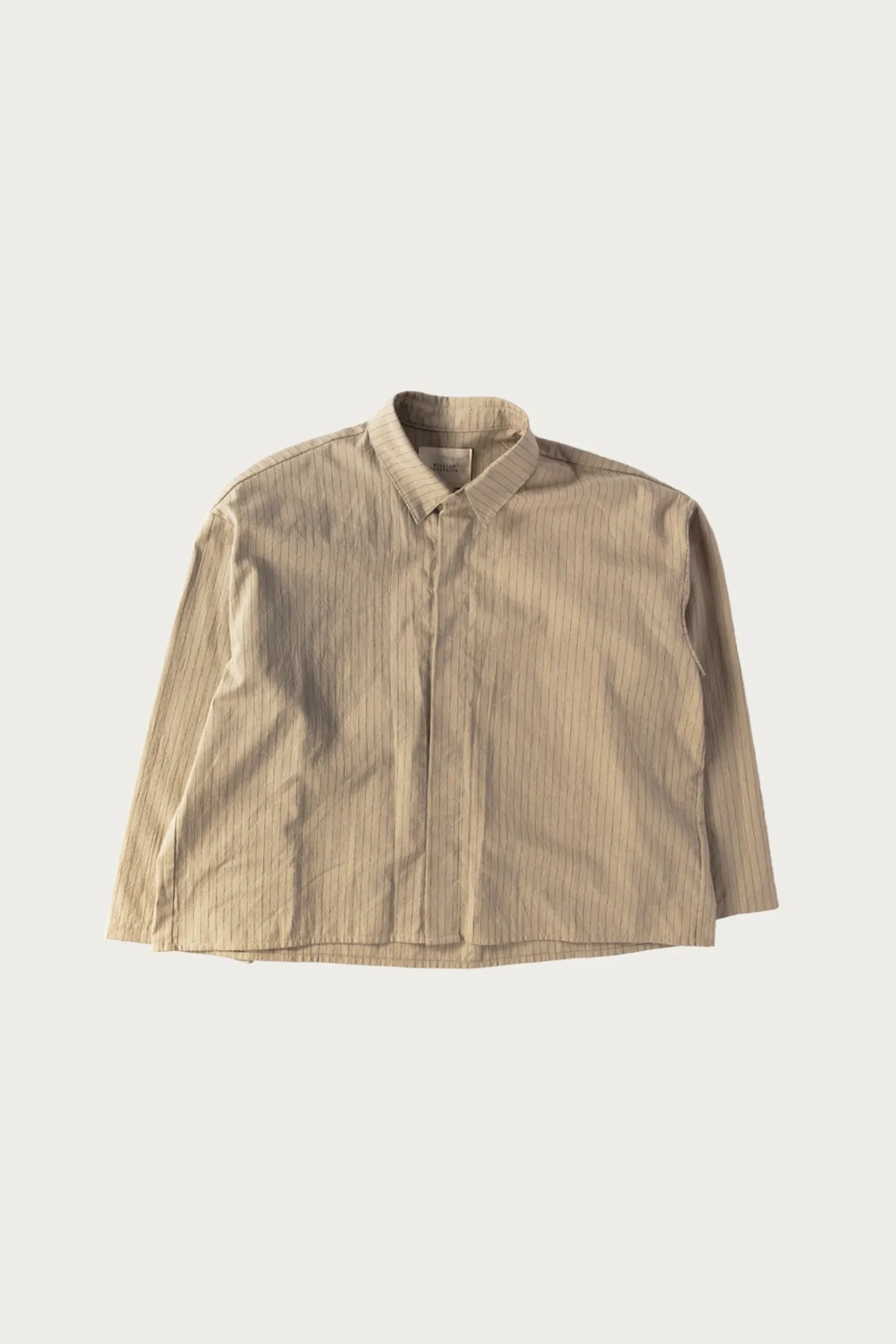 Cafe Shirt - Khaki Stripe sold by Canoe Club