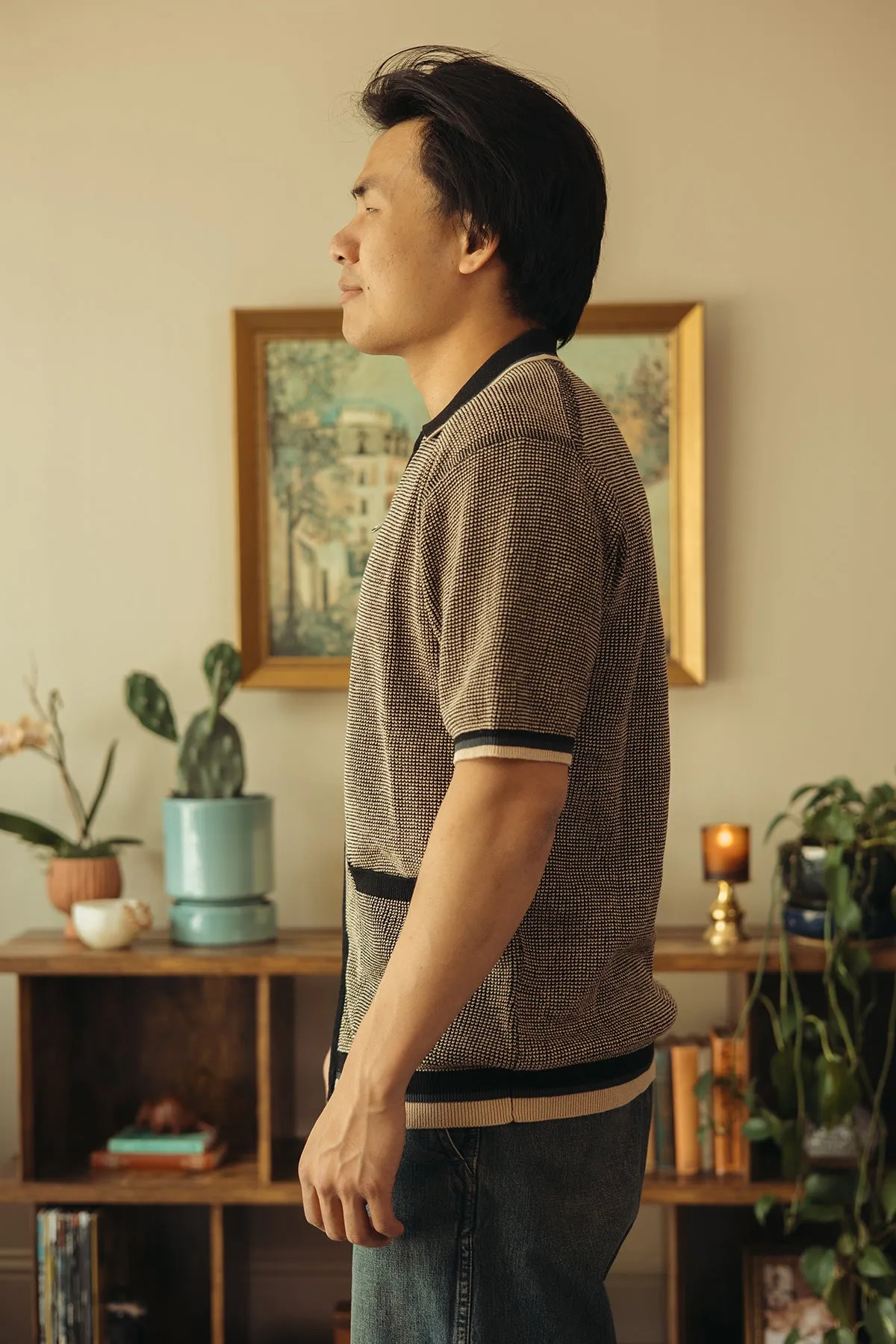 Zip Knit Polo - Black sold by Canoe Club product image thumbnail 3