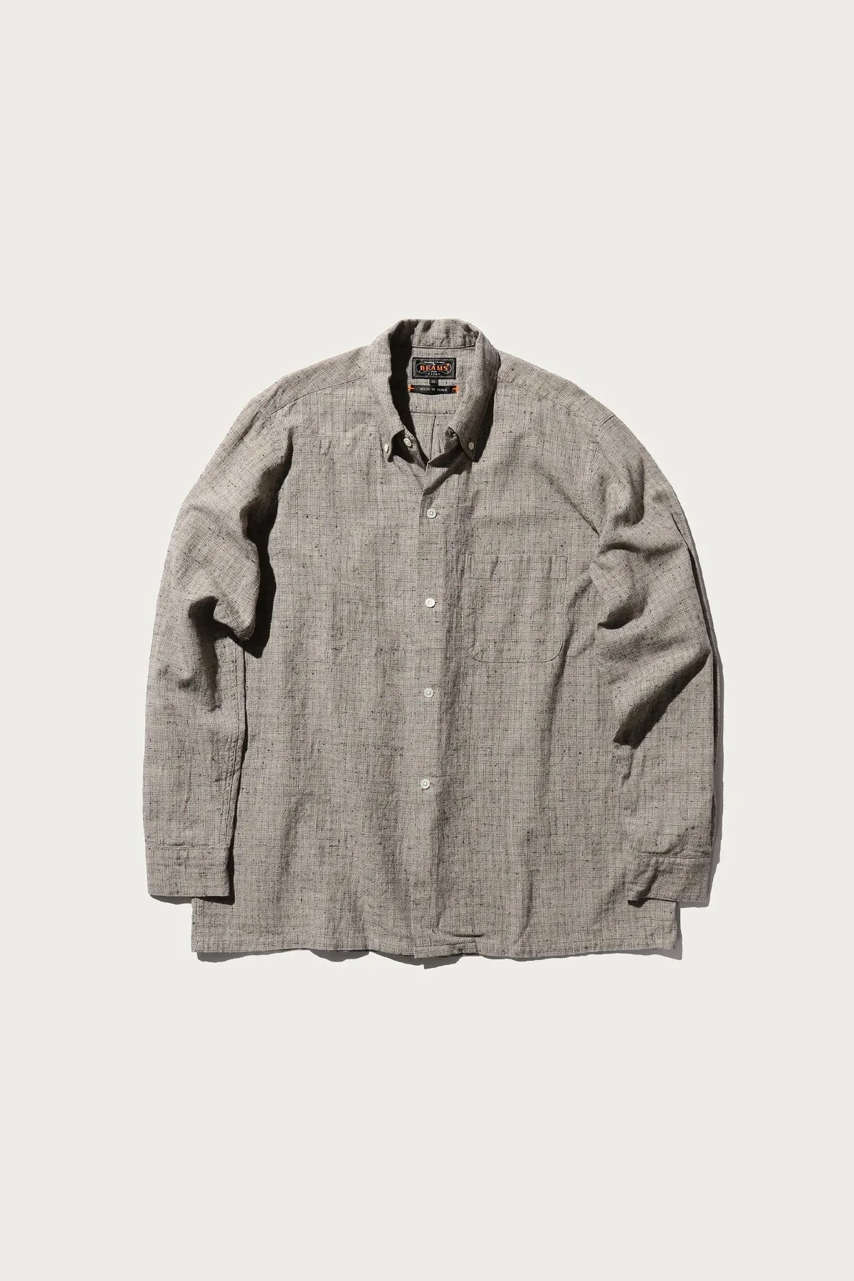 Open B.D. Nep Check Cotton Linen - Beige sold by Canoe Club