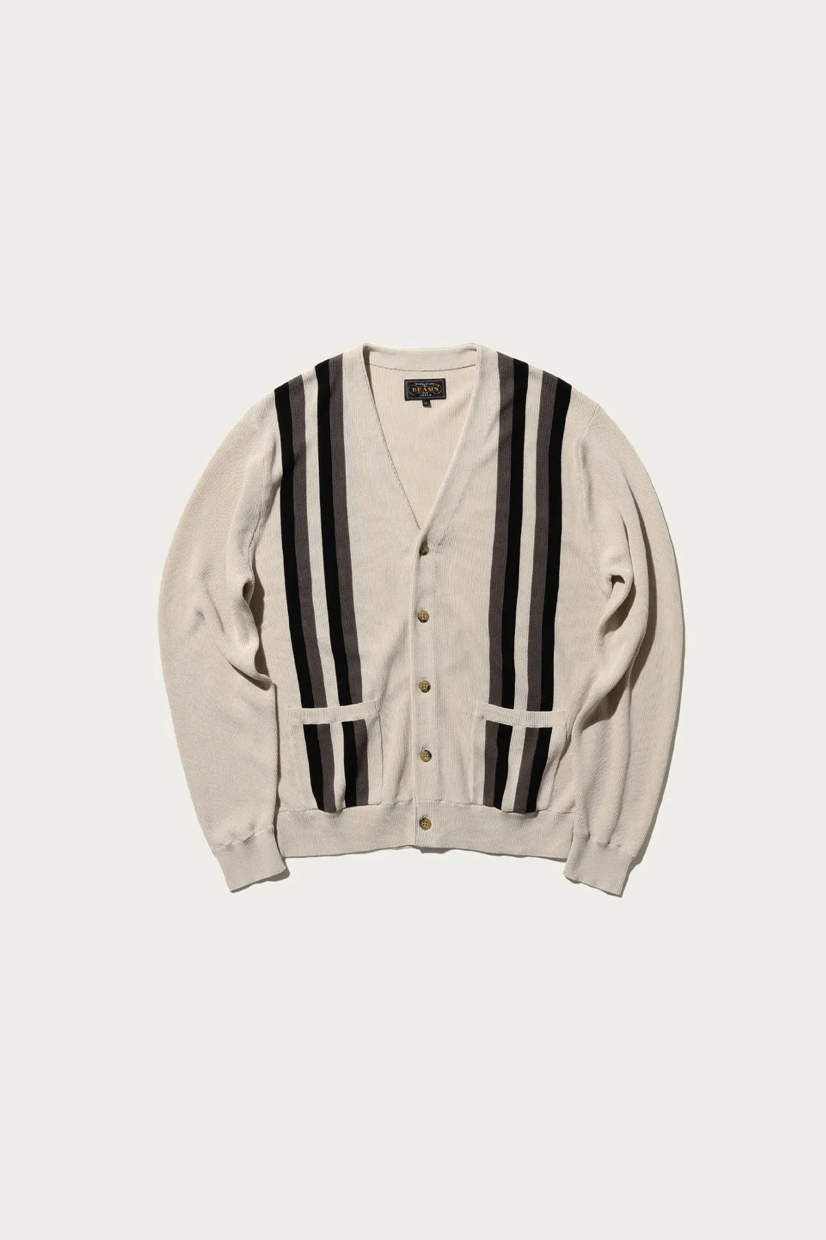 Cardigan Stripe - Beige sold by Canoe Club