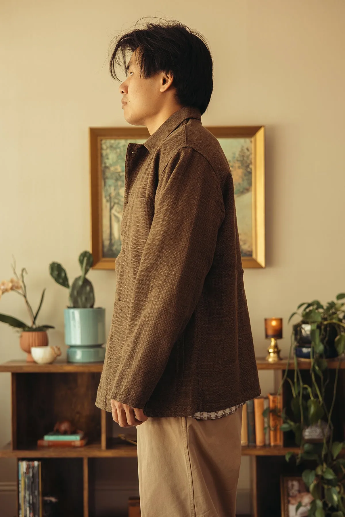 MIL Chore Jacket Cotton Linen - Brown sold by Canoe Club product image thumbnail 3