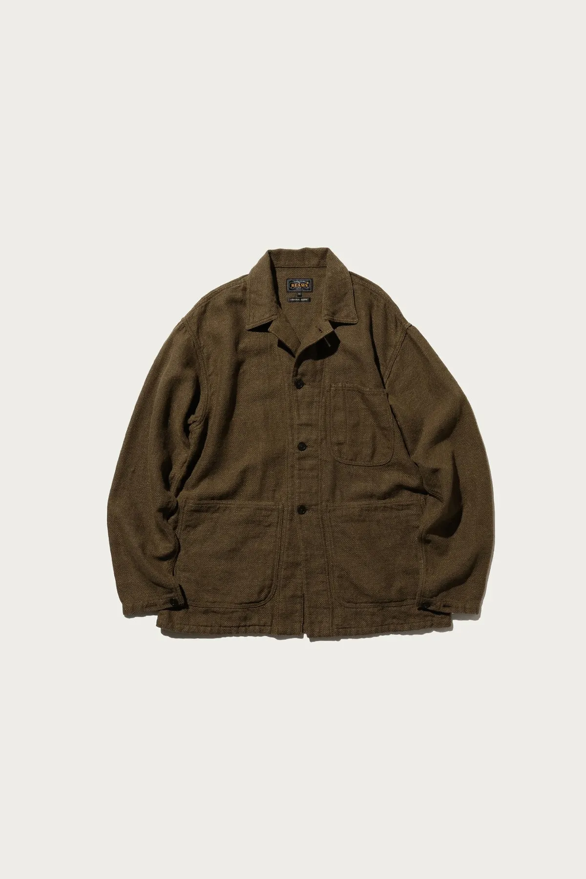 MIL Chore Jacket Cotton Linen - Brown sold by Canoe Club