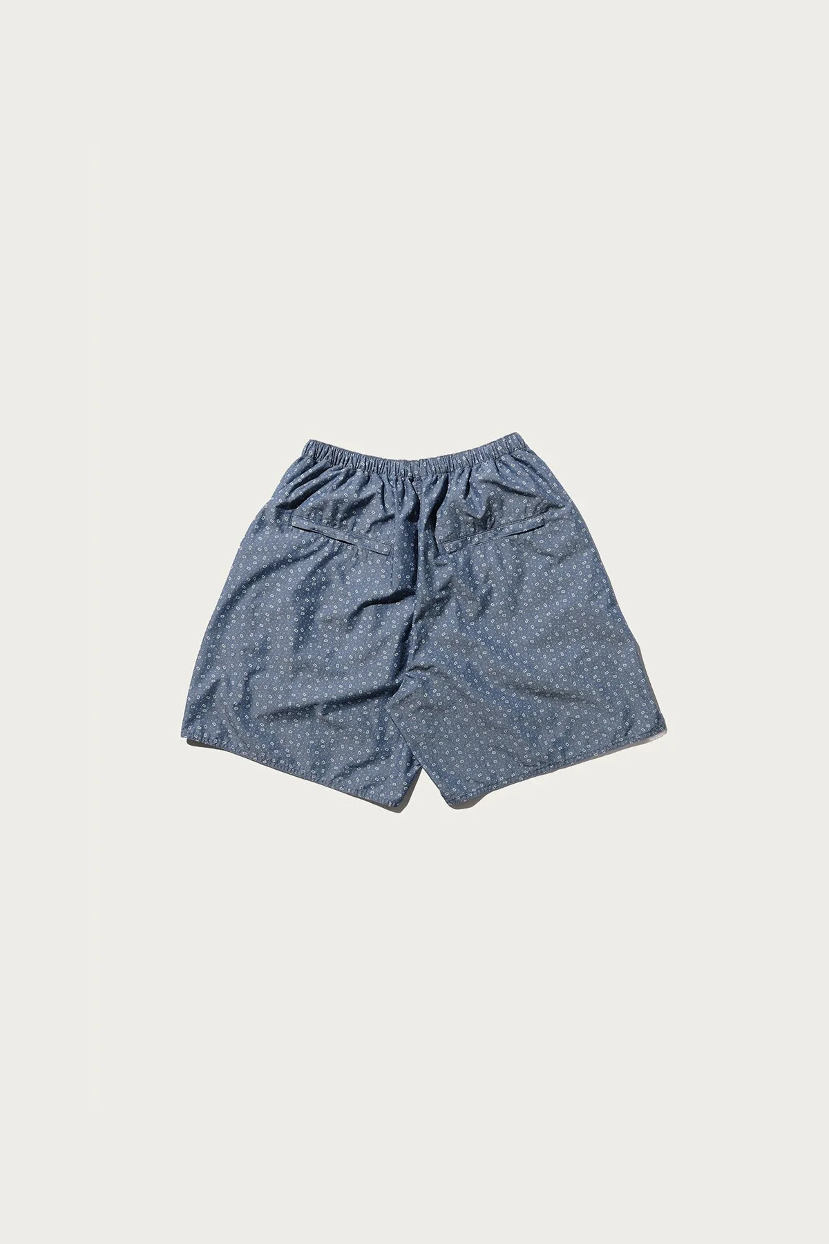 MIL Athletic Shorts NYCO Indigo Chambray Discharge Print - Calico sold by Canoe Club product image thumbnail 4