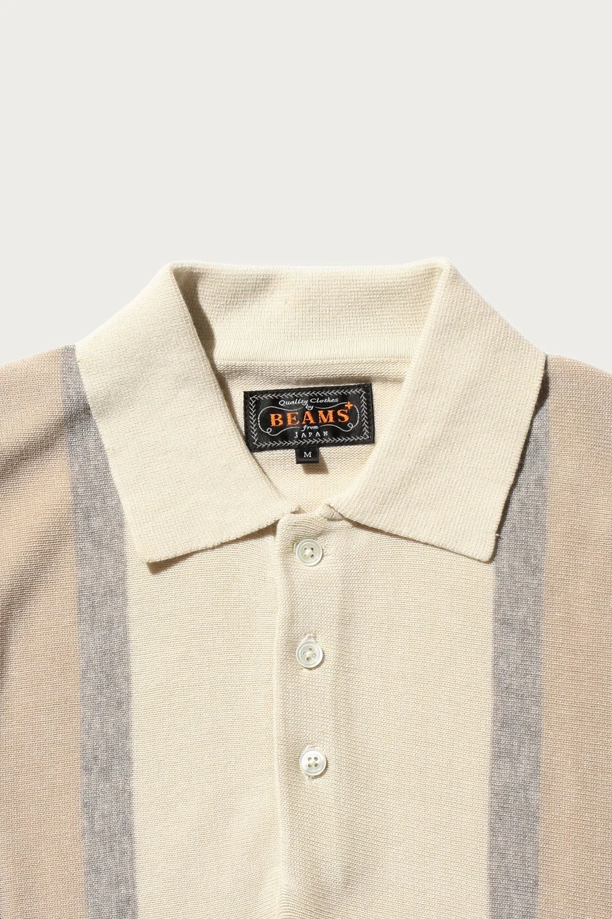 Knit Polo Stripe Argyle - Off White sold by Canoe Club product image thumbnail 2