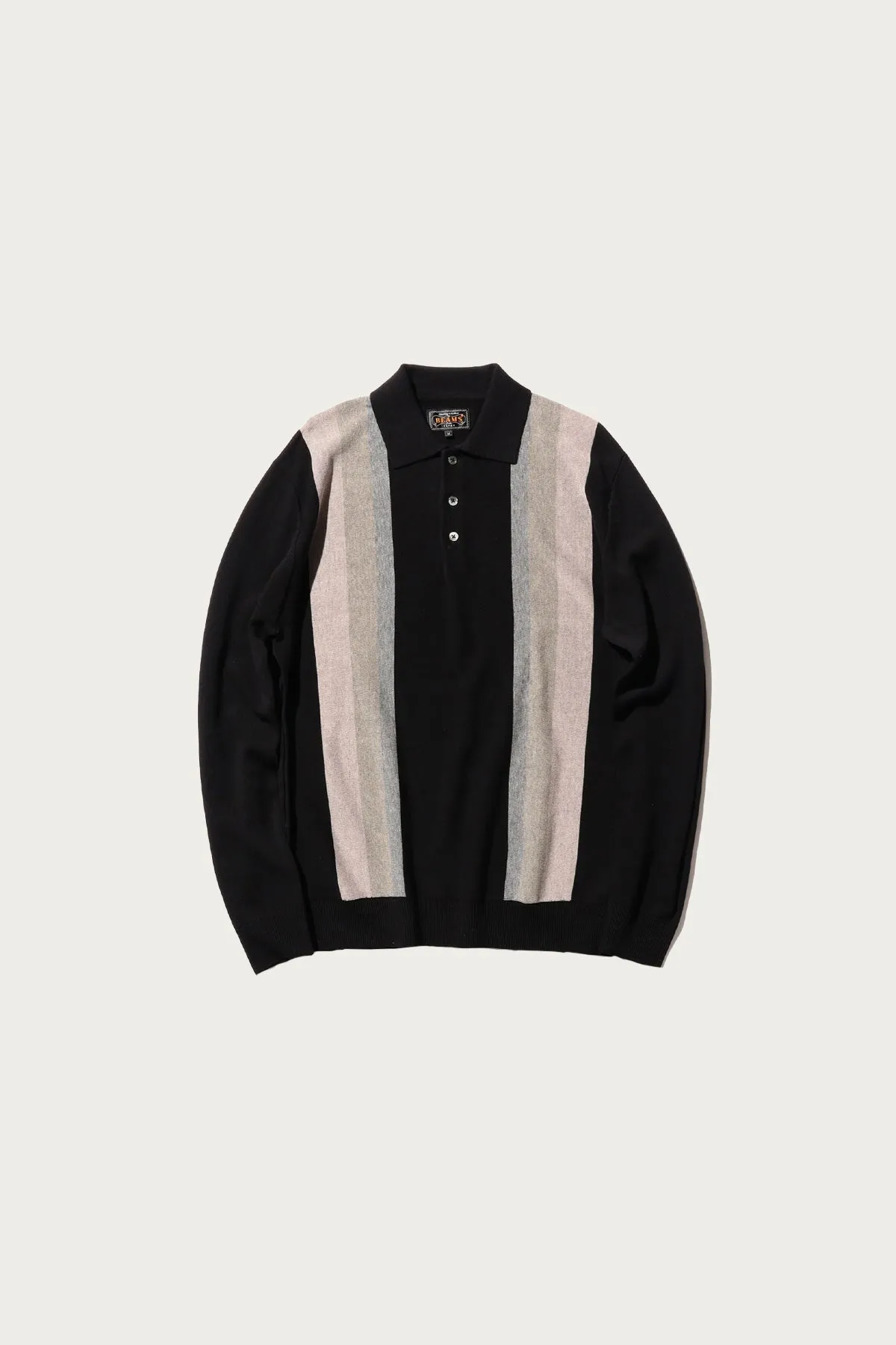 Knit Polo Stripe Argyle - Black sold by Canoe Club