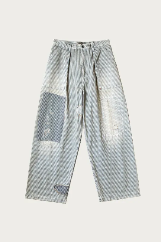 LIBERTY Hickoree FATIGUE Baggy Pants (RUSHFILED Remake) - Hickory made by Kapital