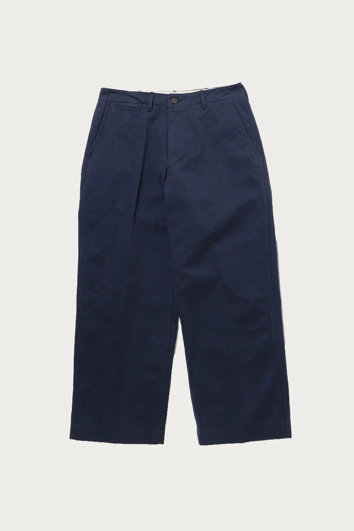 MIL Trousers Herringbone - Navy sold by Canoe Club