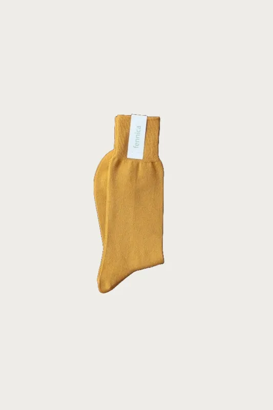 fennica Paper Mix Socks - Mustard made by Canoe Club