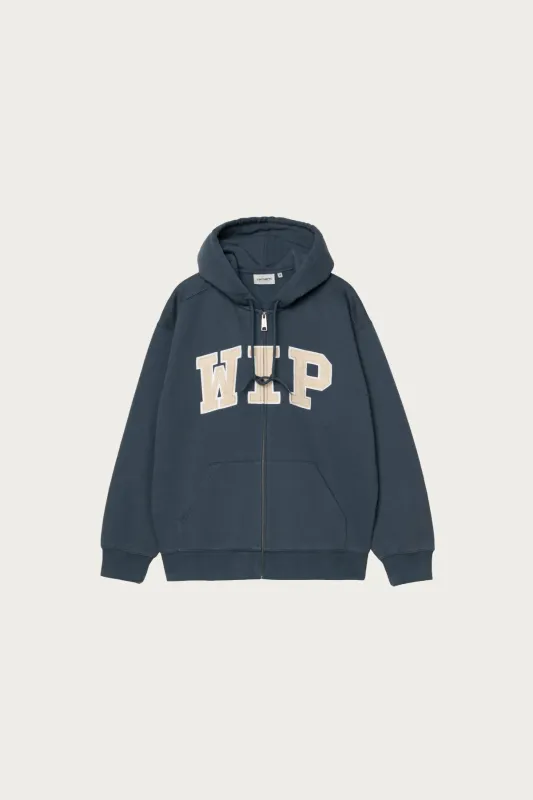 Hooded WIP Sweat Jacket - Dusky Blue Stone Washed made by Carhartt