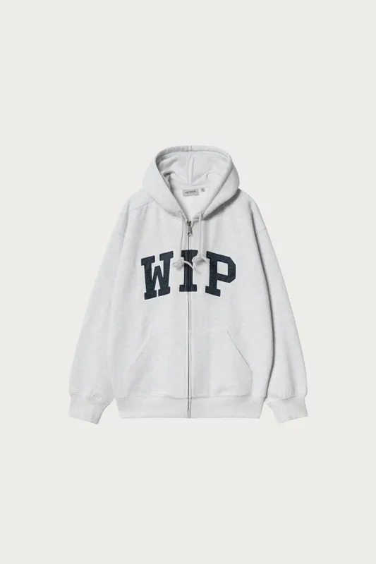 Hooded WIP Sweat Jacket - Ash Heather Stone Washed made by Carhartt