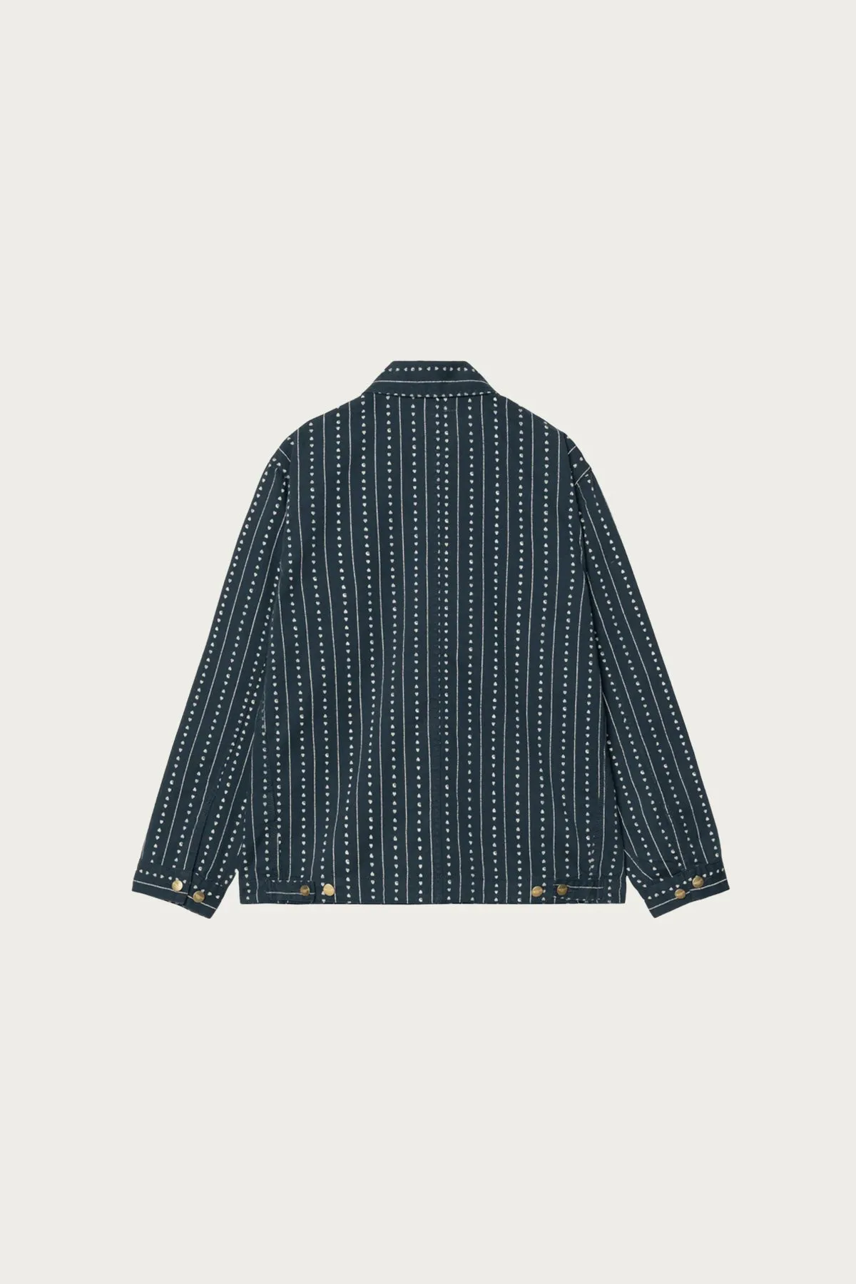 Drewe Chore Coat - Heart Pinstripe/Ink sold by Canoe Club product image thumbnail 2