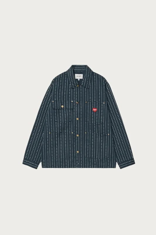 Drewe Chore Coat - Heart Pinstripe/Ink made by Carhartt