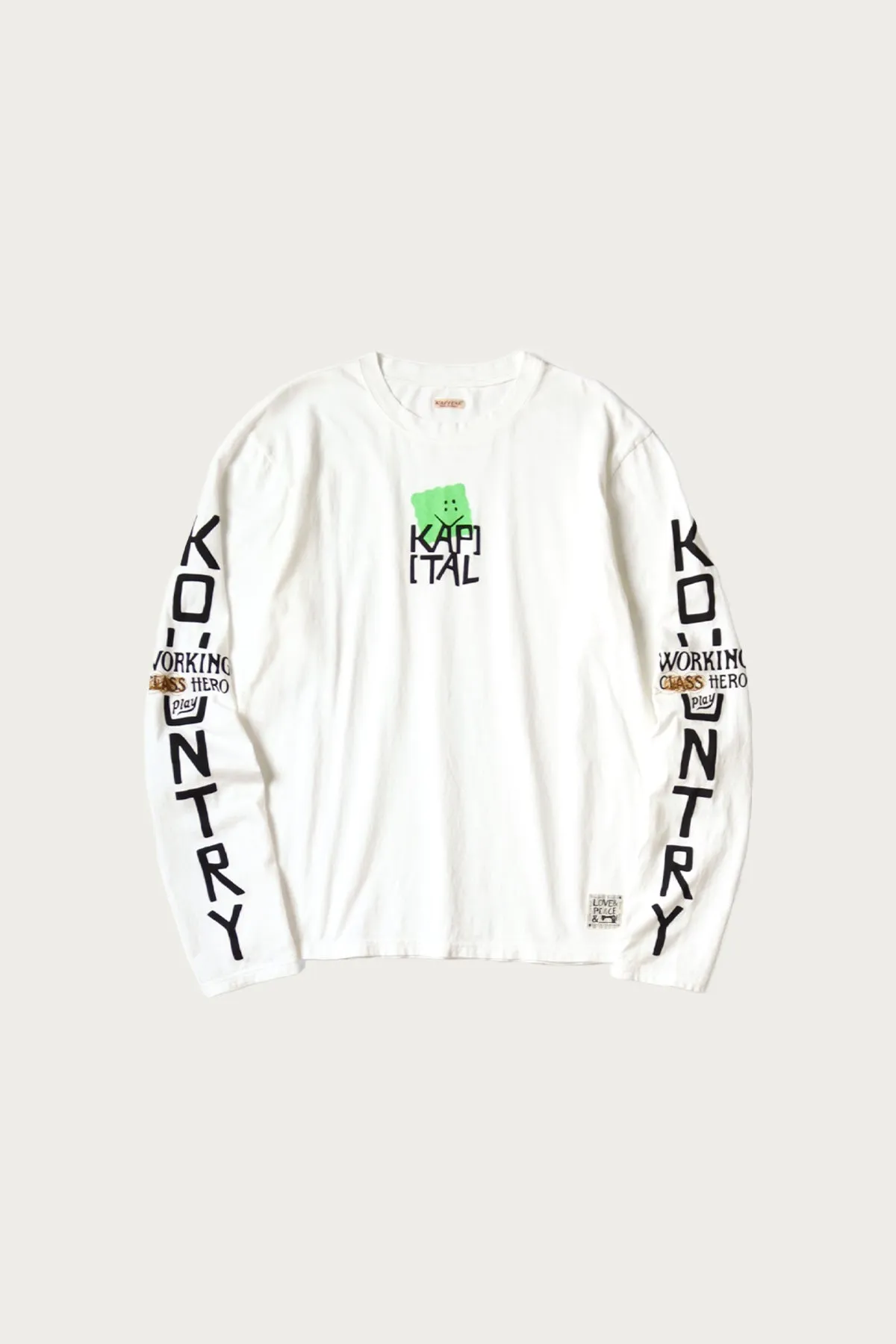 20/-Jersey Crew Long Sleeve T (PECKISH KAP) - Green sold by Canoe Club