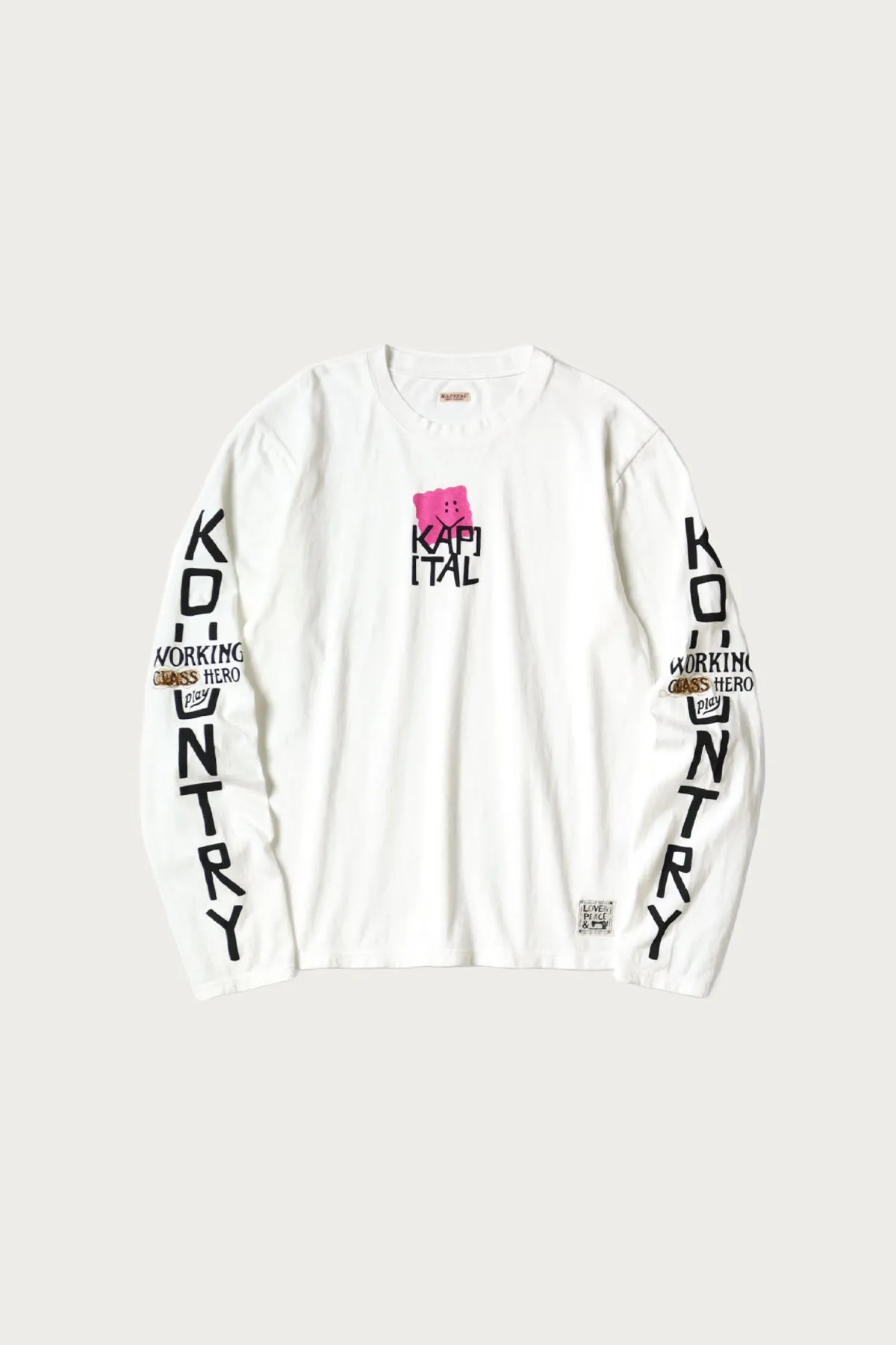 20/-Jersey Crew Long Sleeve T (PECKISH KAP) - Pink sold by Canoe Club