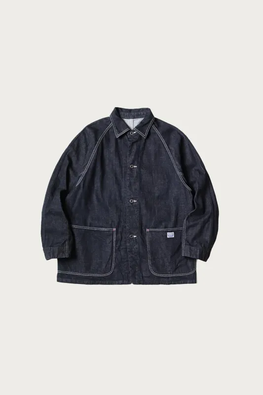 12oz Denim CACTUS Coverall(WWII Model) - Indigo made by Canoe Club