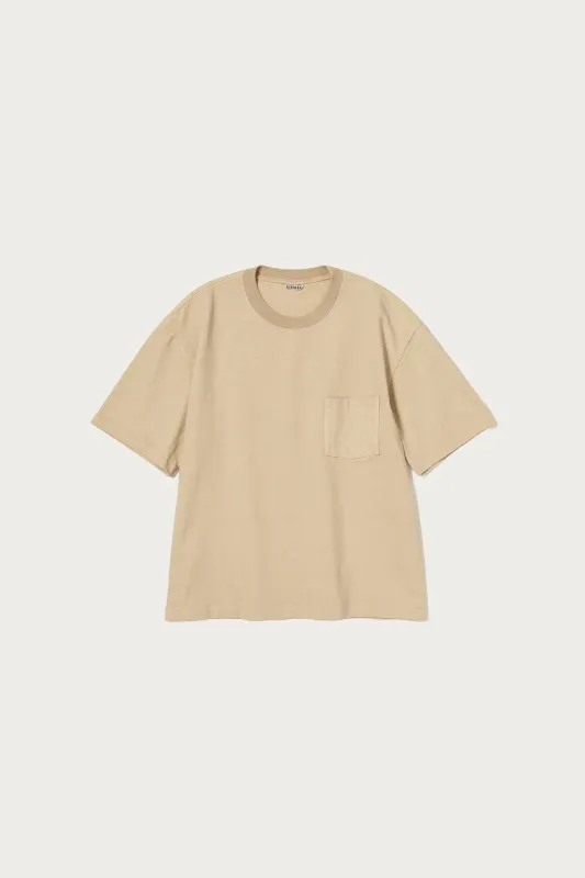 Heavy Weight Pocket Tee - Light Camel made by Auralee
