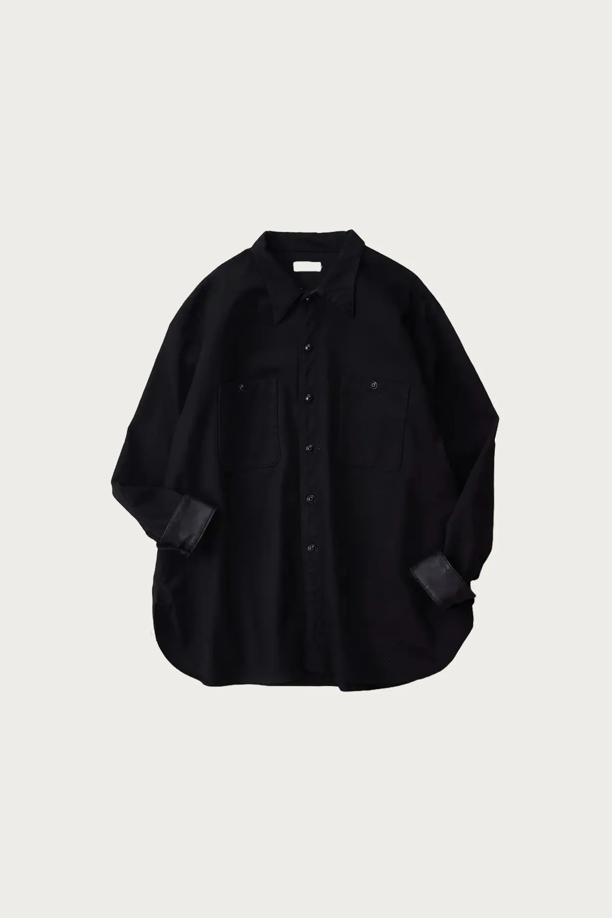 Shelley Chino Officer Shirt - Black sold by Canoe Club