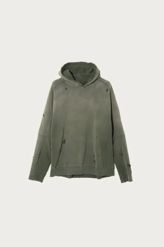 Darts Sweats French Terry Hoodie - Olive made by Needles