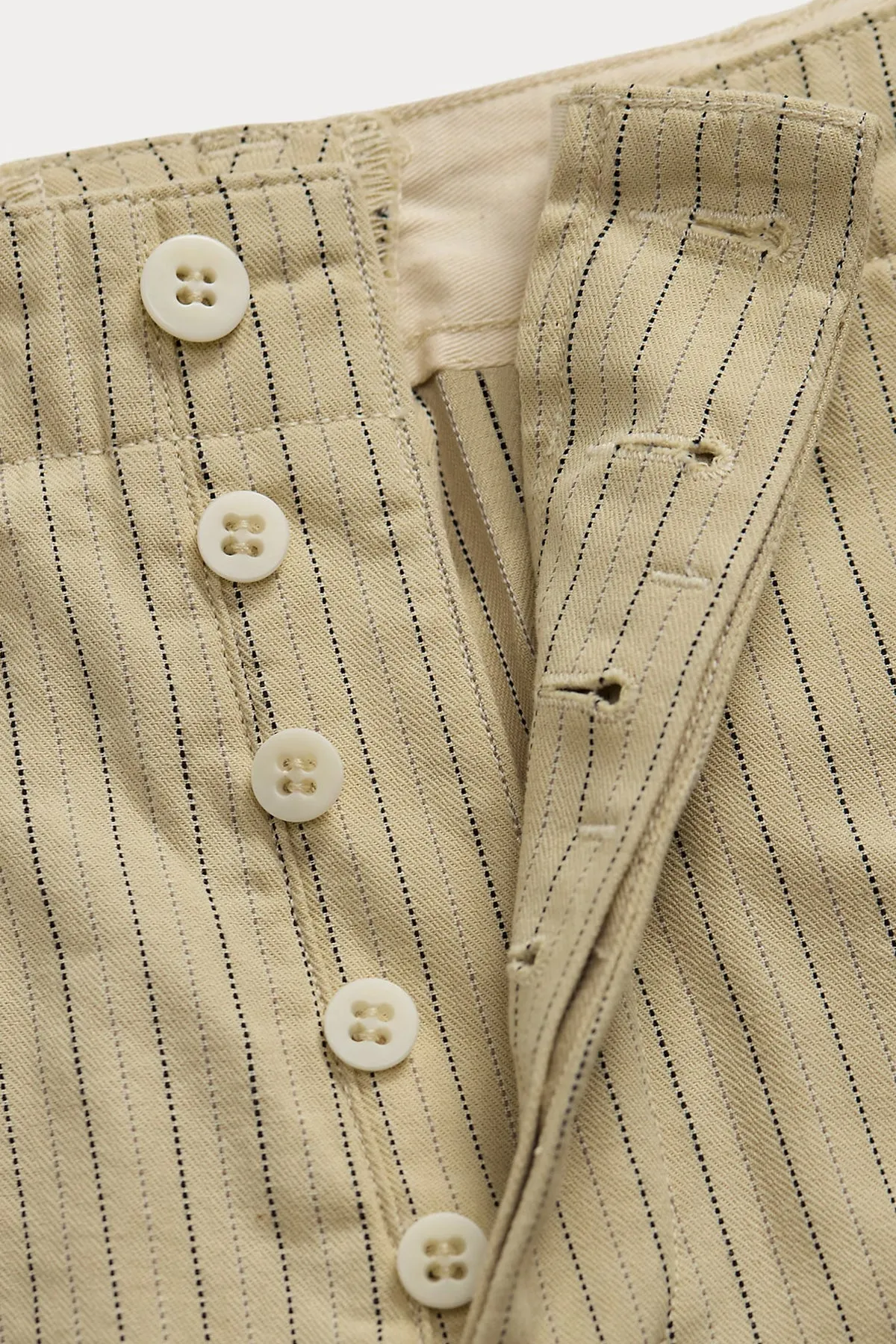 Striped Twill Officer's Pant - Cream/Multi Stripe sold by Canoe Club product image thumbnail 2