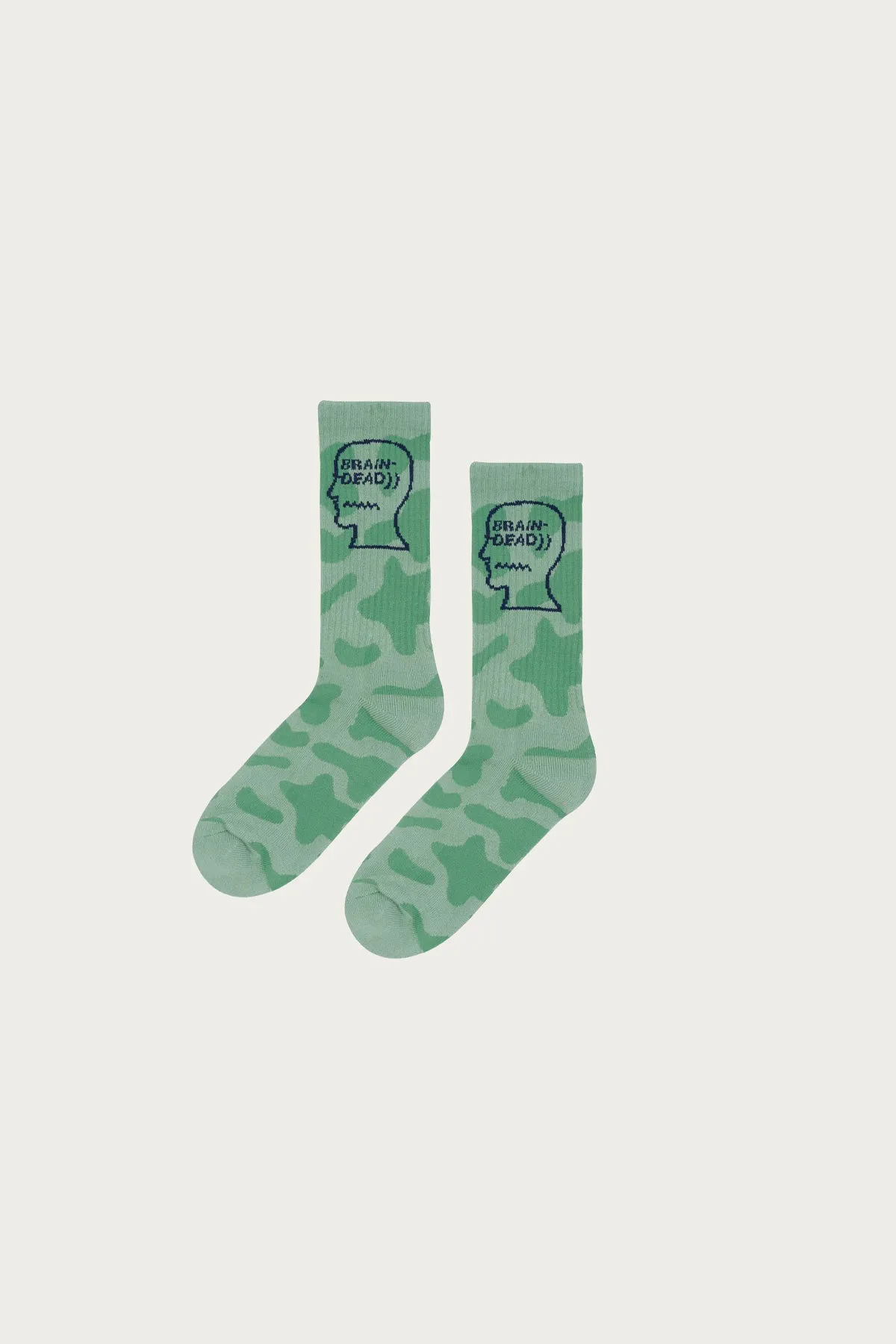 Logohead Crew Socks - Green Cow sold by Canoe Club