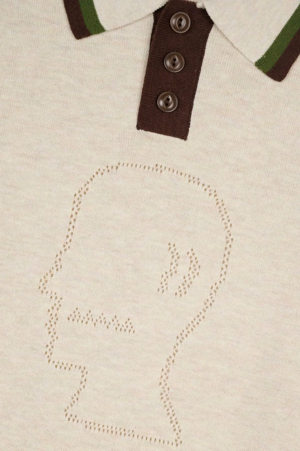 Logo Head Pointelle Polo - Natural sold by Canoe Club product image thumbnail 3