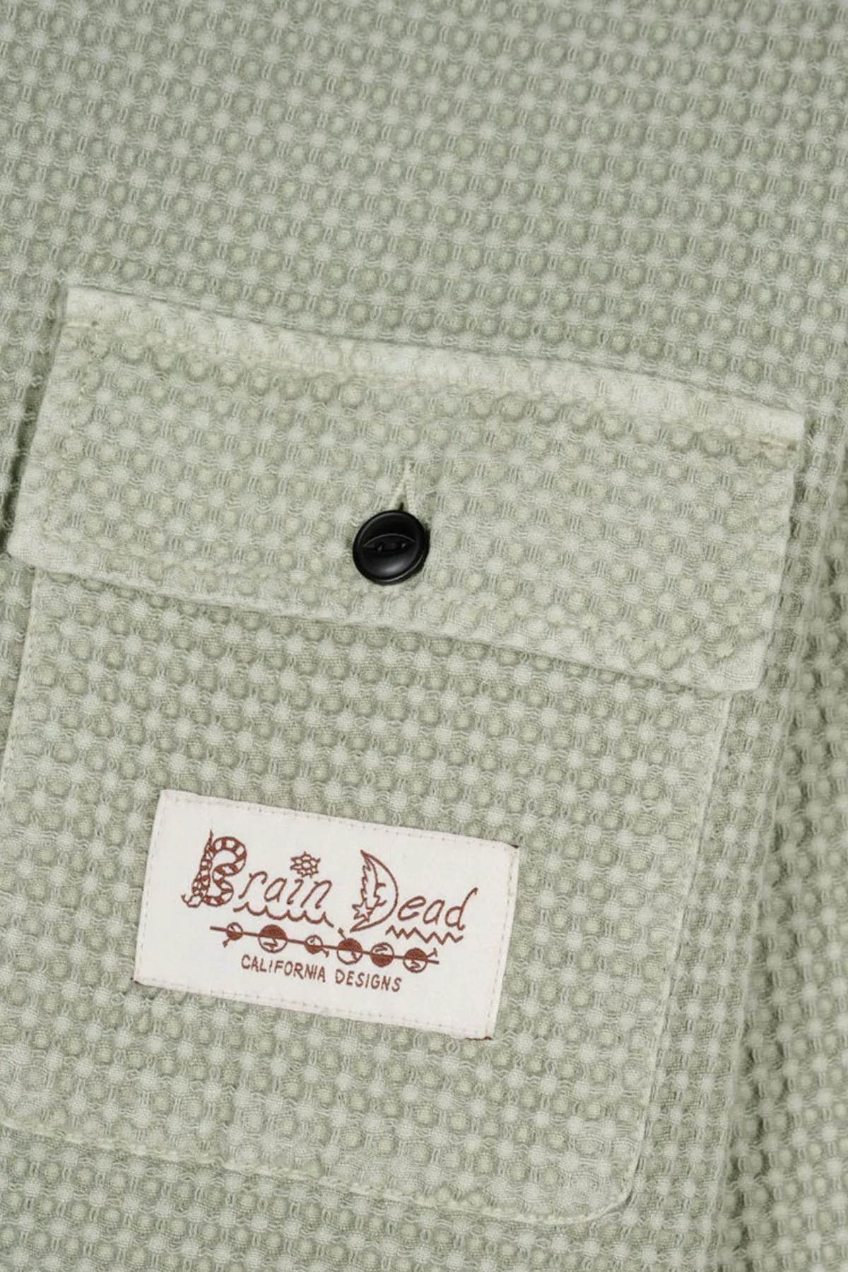 Waffle Button Front Shirt - Stone sold by Canoe Club product image thumbnail 3