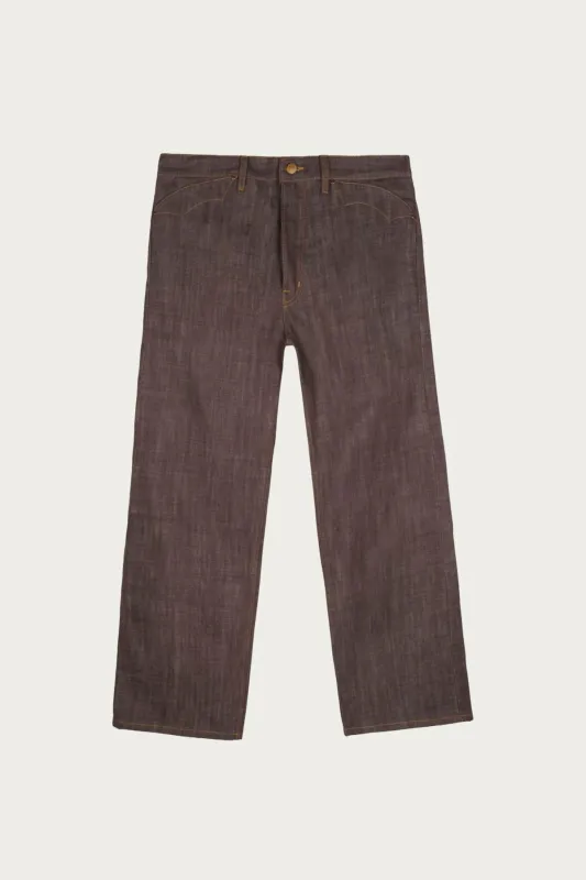 Type 00 14.5oz Selvedge Denim Pant - Brown made by Brain Dead