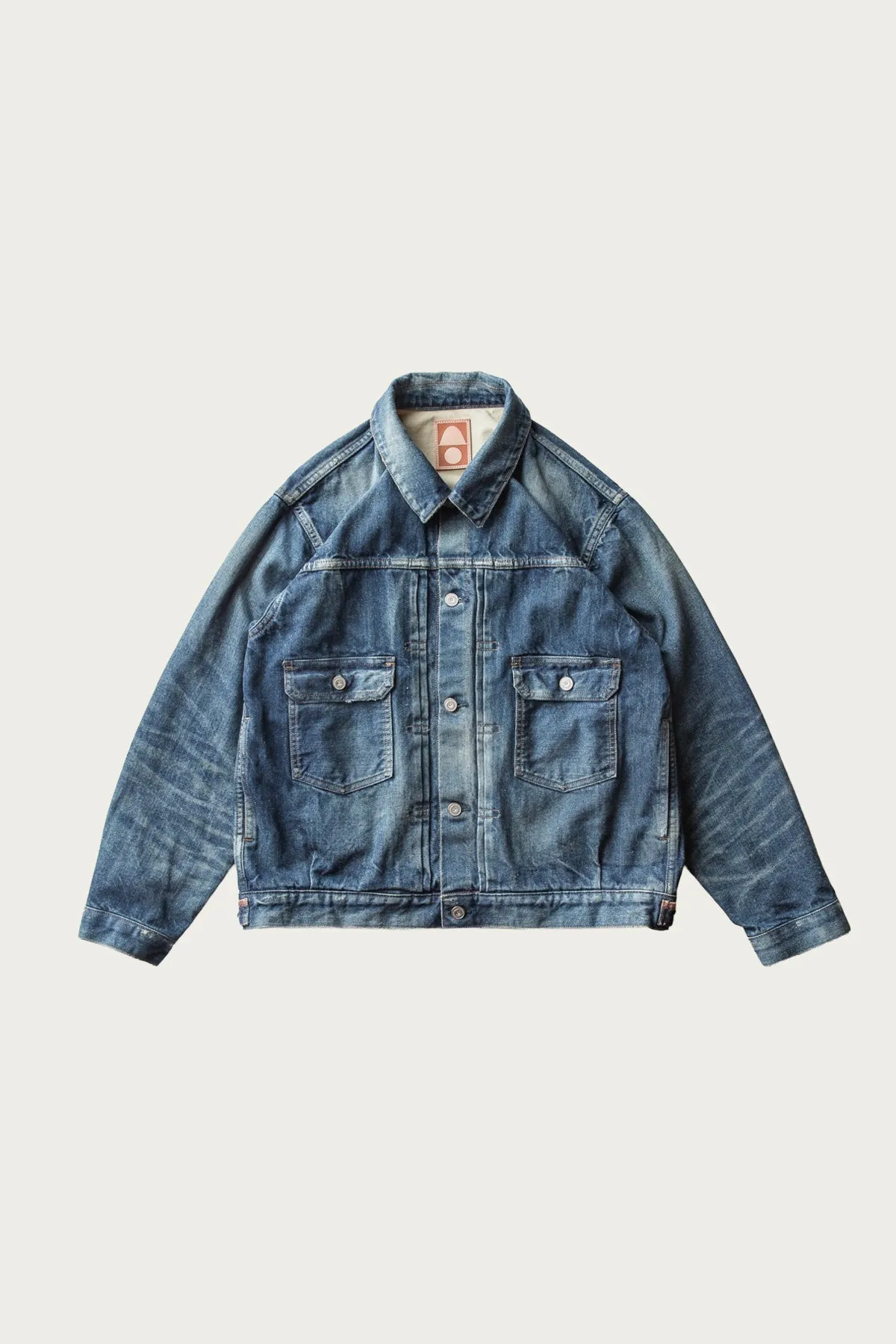 C.T.L. Neo Type 2nd Denim Jacket - Bengara (Indian Red) - Dark Indigo sold by Canoe Club