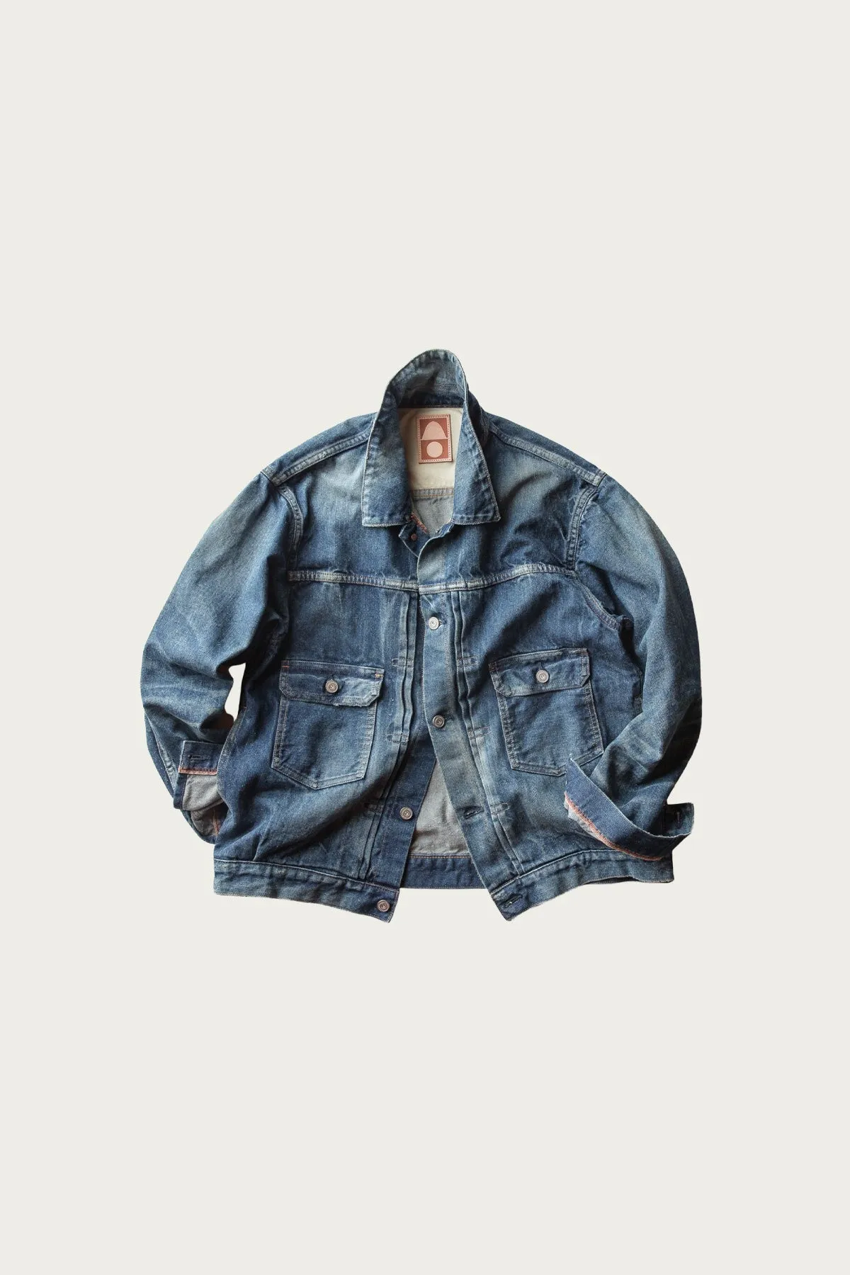 C.T.L. Neo Type 2nd Denim Jacket - Bengara (Indian Red) - Dark Indigo sold by Canoe Club product image thumbnail 2