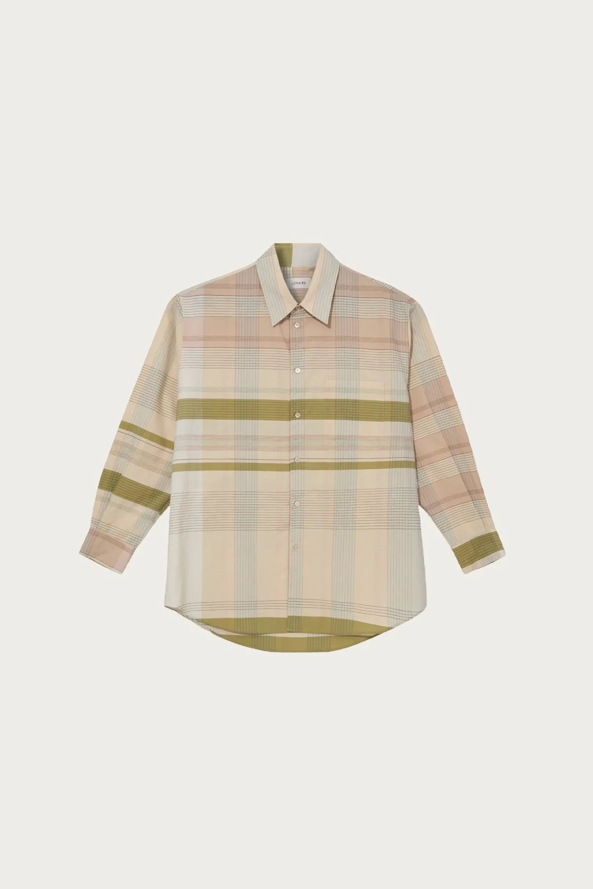 Relaxed Shirt - Beige/Cream/Light Blue sold by Canoe Club