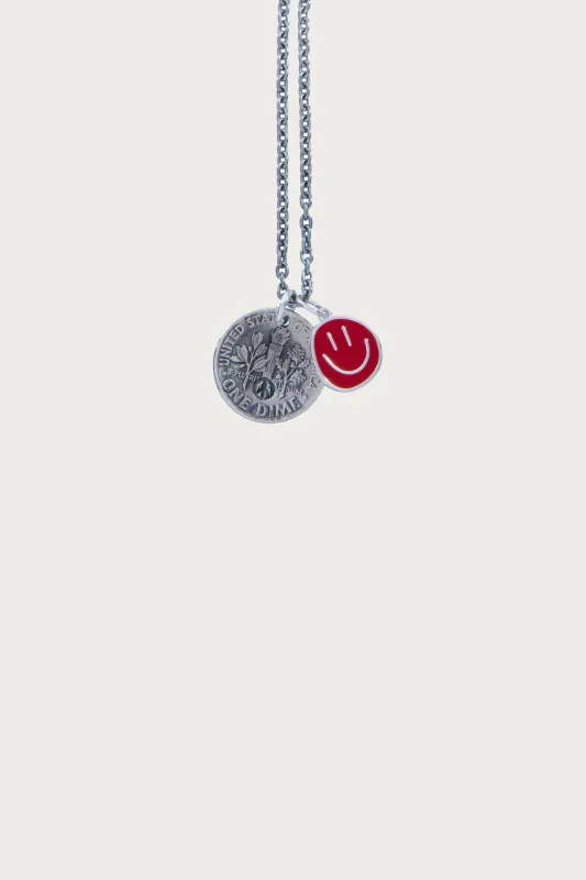 Red Smiley Necklace made by Canoe Club