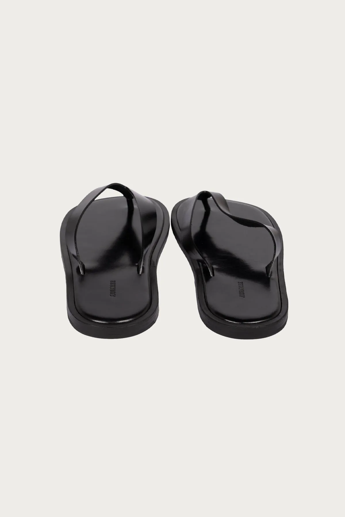 Leather Tong Sandals - Black sold by Canoe Club product image thumbnail 3