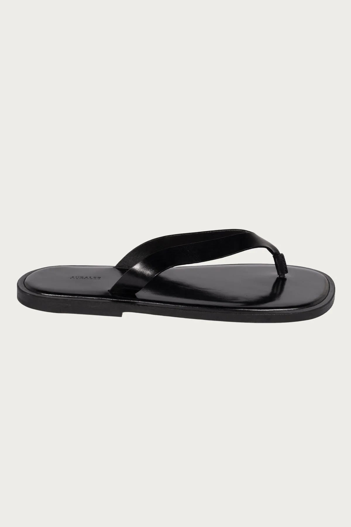 Leather Tong Sandals - Black sold by Canoe Club
