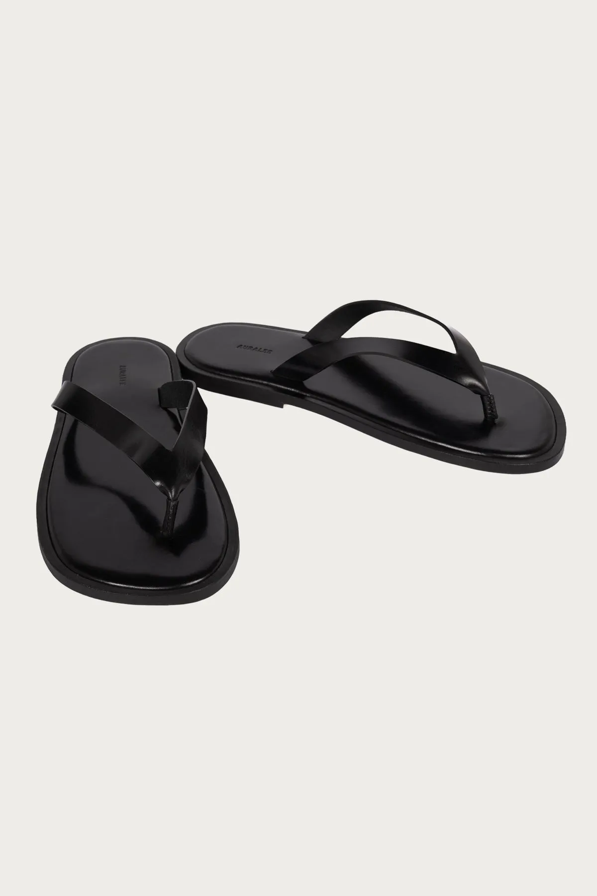 Leather Tong Sandals - Black sold by Canoe Club product image thumbnail 2