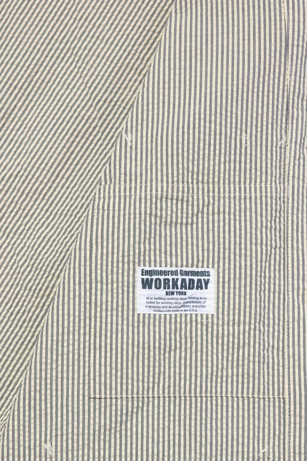 Utility Jacket - Navy/Natural Cotton Seersucker sold by Canoe Club product image thumbnail 4