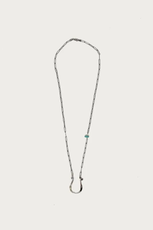 Coin Horseshoe and Turquoise Necklace (Small) made by Canoe Club