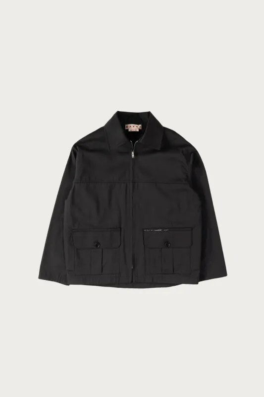 Water Repellent Taffeta Zip Jacket - Black made by Marni