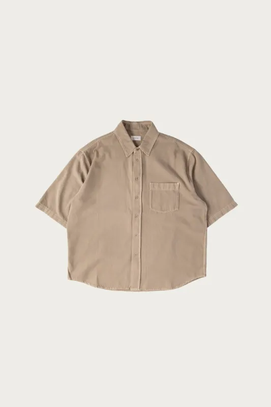 SS Denim Shirt - Natural Beige sold by Canoe Club