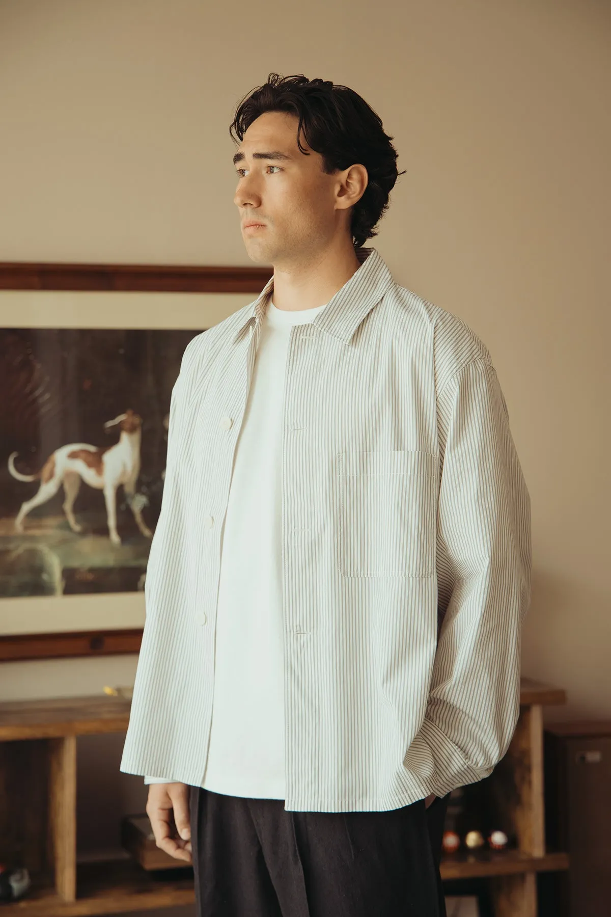 Pyjama Shirt - Creamy White/Taupe/Black sold by Canoe Club product image thumbnail 2