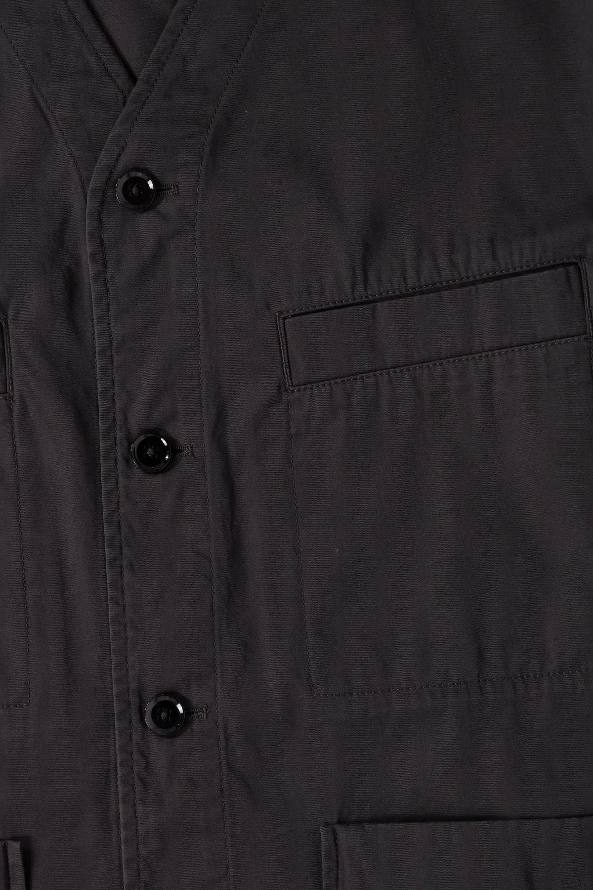 Collarless Overshirt - Charcoal sold by Canoe Club product image thumbnail 3