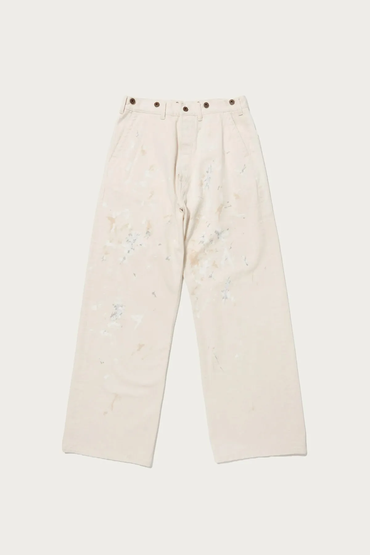 Lot. 204 Engineer Trousers - Ivory Paint sold by Canoe Club