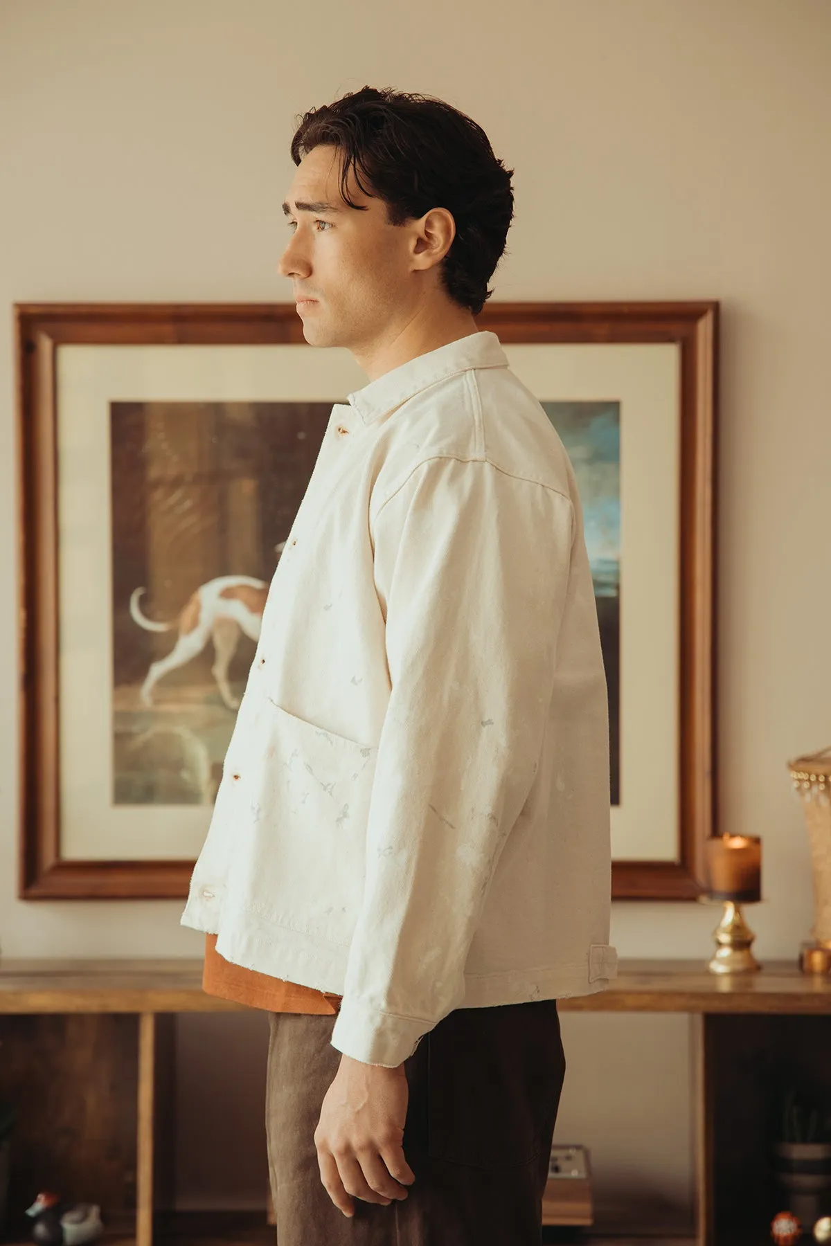 Lot. 303 Coverall Jacket - Ivory Paint sold by Canoe Club product image thumbnail 3