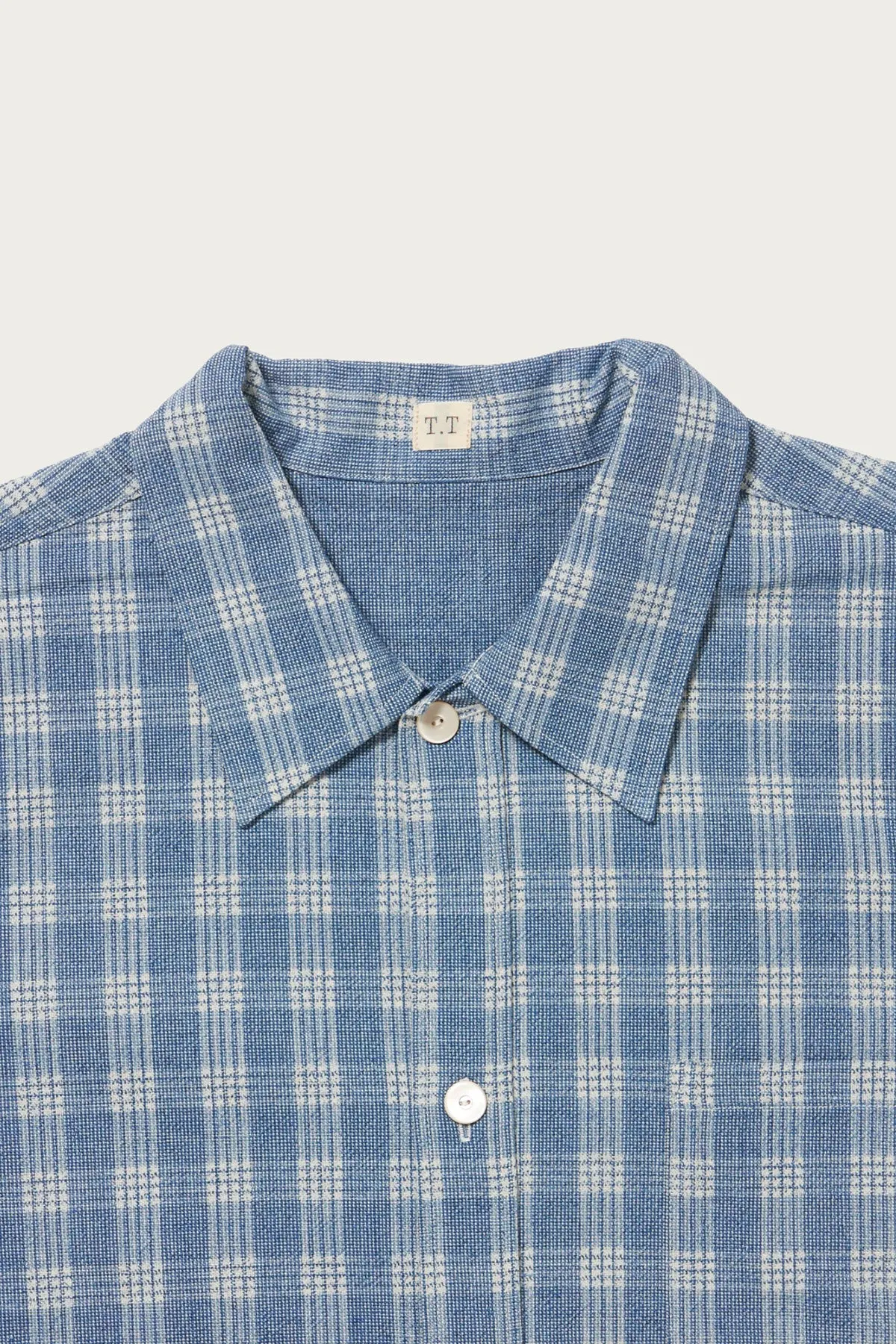 Lot. 319 Palaka Jacket - Discharged Indigo Plaid sold by Canoe Club product image thumbnail 3