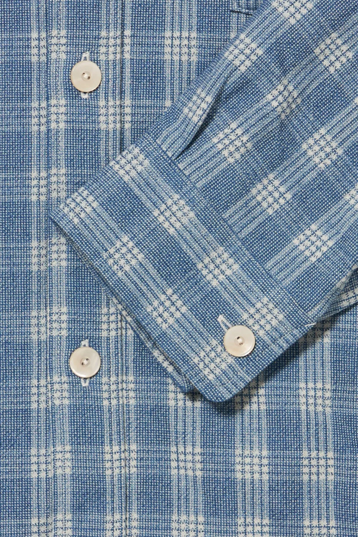 Lot. 319 Palaka Jacket - Discharged Indigo Plaid sold by Canoe Club product image thumbnail 4