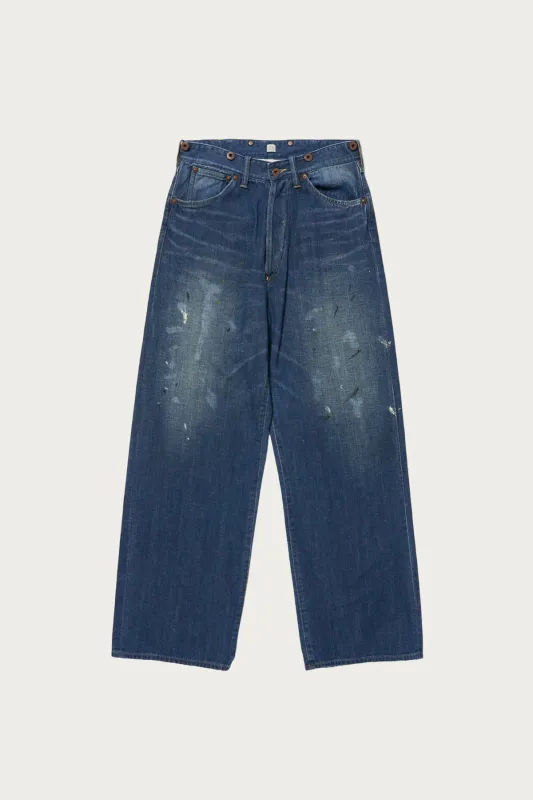 Lot. 704 Denim Trousers C.1920's - Damaged Indigo Paint made by Taiga Takahashi Mens