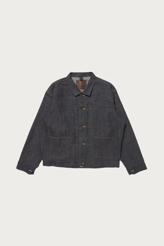 Lot. 714 Denim Side Panel Jacket - Raw Indigo made by Canoe Club