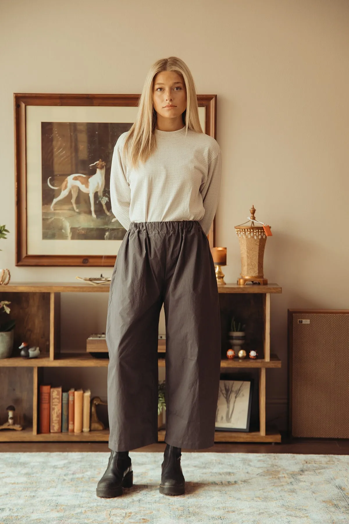 Studio Pant - Smoky Lavender Washed Cotton Typewriter Cloth sold by Canoe Club product image thumbnail 2